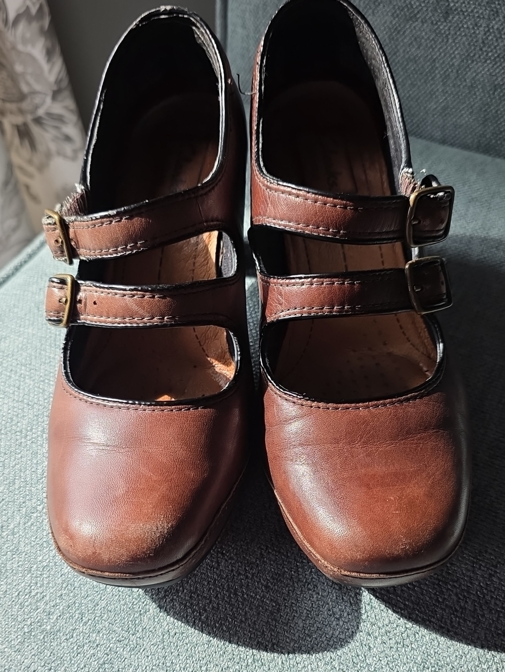 🌿 Clarks Artisan Brown Double-Strap Shoes | Size 7.5 M